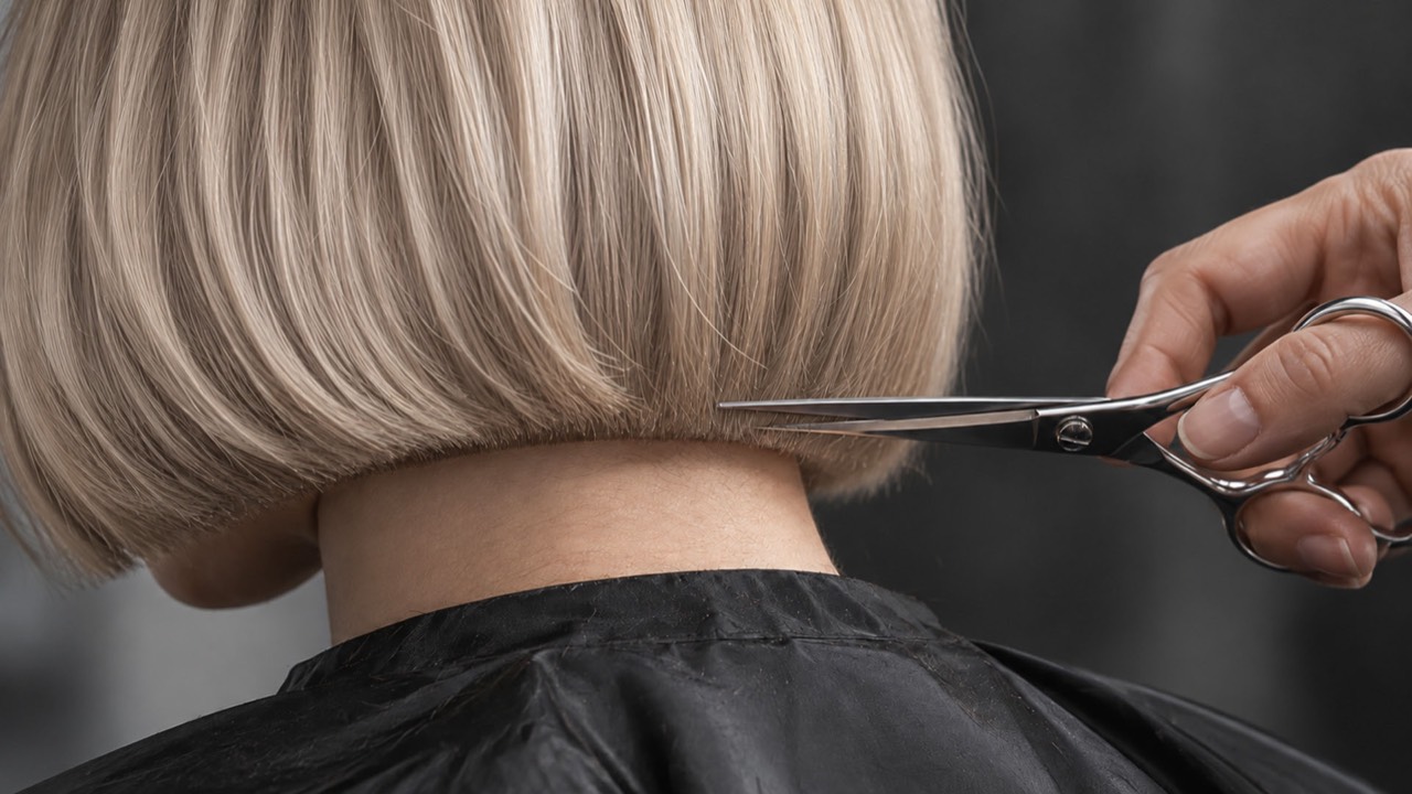 Strzyżenie damskie Bob, Blond